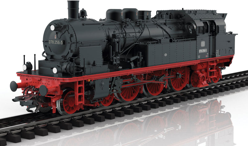 Class 078 4-6-4T - 3-Rail - Sound and Digital -- German Federal Railroad DB 078 256-5 (Era III 1969, black, red)-1