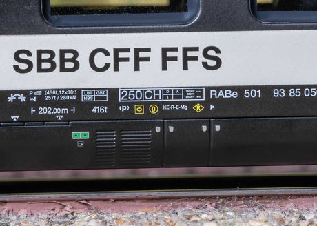 Class RABe 501 Giruno High-Speed Rail Car Train Only - 3-Rail - Sound, Digit -- Swiss Federal Railways SBB RABe #501 022 (Era VI 2024, white, black, red)-7