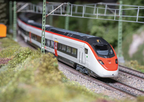 Class RABe 501 Giruno High-Speed Rail Car Train Only - 3-Rail - Sound, Digit -- Swiss Federal Railways SBB RABe #501 022 (Era VI 2024, white, black, red)-8