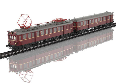 Class ET 85 Rail Car - 3-Rail - Sound and Digital -- German Federal Railroad DB #ET 85 21, ES 85 20. (Era III 1958, red, black)-1