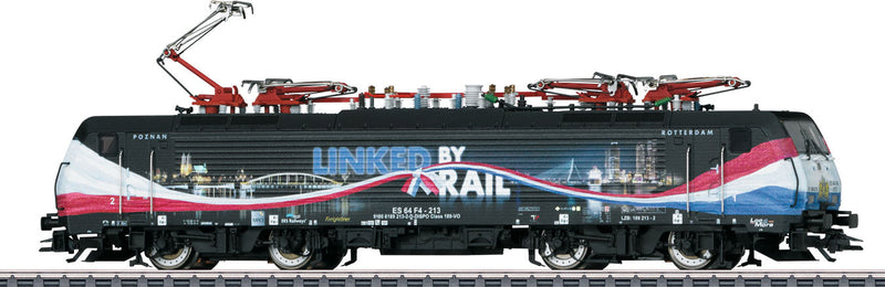 Class ES 64 F4 Electric - 3-Rail w/Sound & Digital -- ERS Railways #189 213 (Era VI, Linked by Rail Scheme, Full Color Graphics)-1