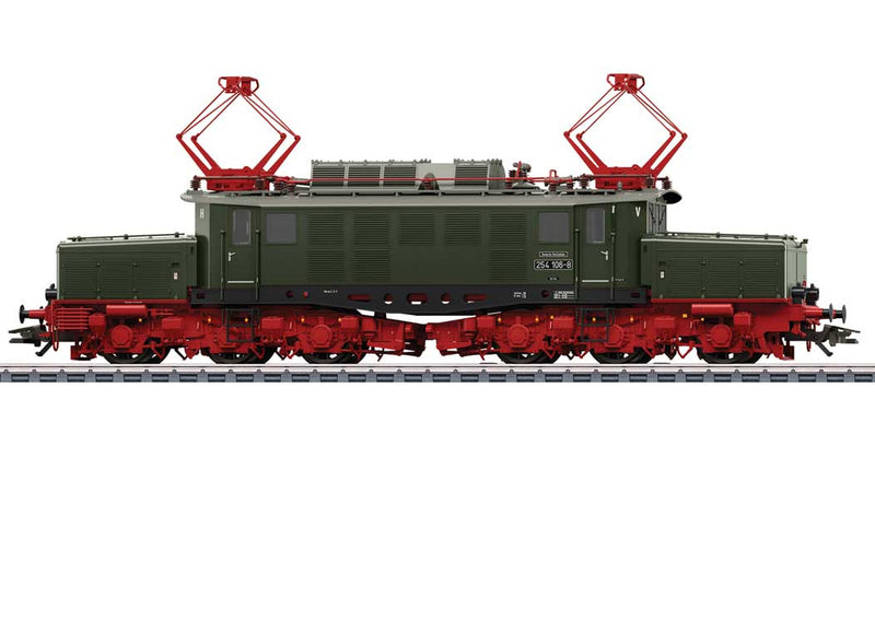 Class 254 Electric - 3-Rail - Sound and Digital -- German State Railroad DR 254 106-8 (Era IV 1989, bottle green, red, black)