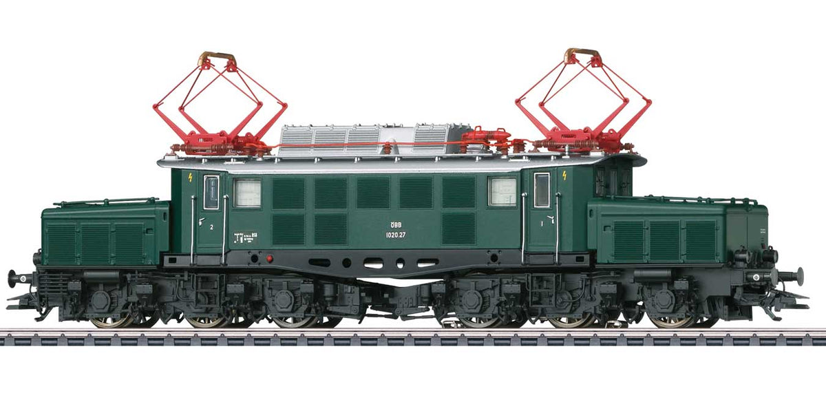 Class 1020 Electric - 3-Rail - Sound and Digital -- Austrian Federal Railways OBB 1020.27 (Era III 1955, fir green, silver)-2
