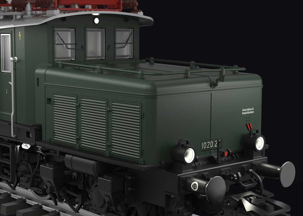 Class 1020 Electric - 3-Rail - Sound and Digital -- Austrian Federal Railways OBB 1020.27 (Era III 1955, fir green, silver)-3