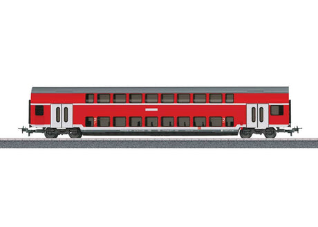 Type DBz 751 2nd Class Bilevel Coach - 3-Rail - Ready to Run - Start Up -- German Railroad DBAG (Era V Regional Express, red, gray, white)