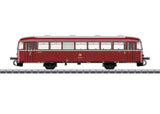 Class 998.0 Rail Bus Trailer - 3-Rail - Ready to Run -- German Federal Railroad DB #998 042-6 (Era IV 1970s, red, gray)-1