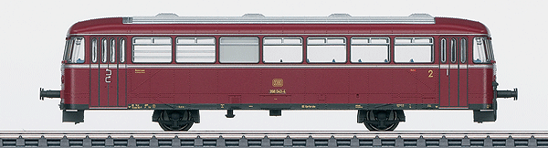 Class 998 Trailer for #441-39987 Railbus - 3-Rail - Ready to Run -- German Federal Railroad DB (Era IV 1970s, red, gray)