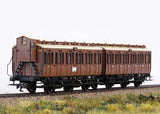 Paired Compartment Car Set - 3-Rail - Ready to Run -- Royal Prussian Railroad KPEV (Era 1, 3 Schemes)-2