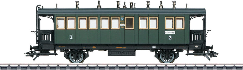 Type BCL 2nd and 3rd Class Coach - 3-Rail - Ready to Run -- Royal Bavarian State Railroad K.Bay.Sts.B. 20042 (Era I 1912, green, black)