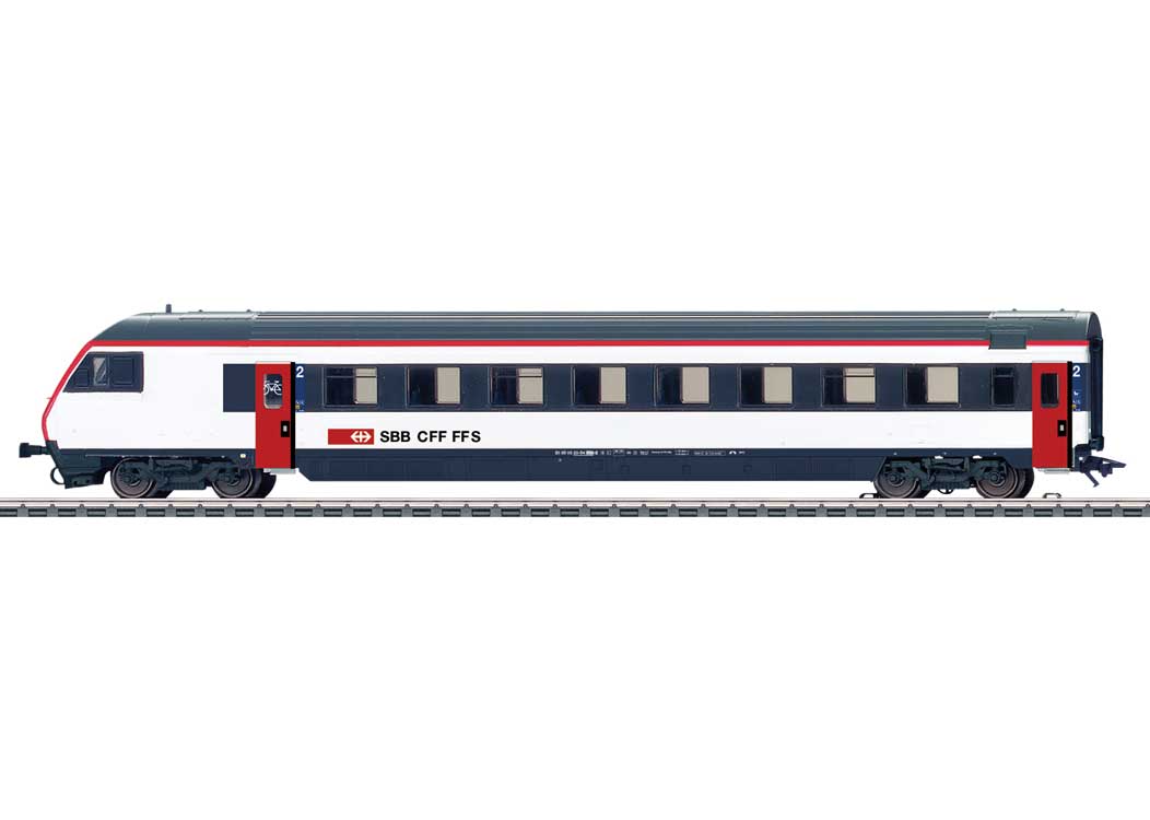Mark IV Type Bt 2nd Class Cab Coach - 3-Rail - Ready to Run -- Swiss Federal Railways SBB (Era VI, white, black, red)