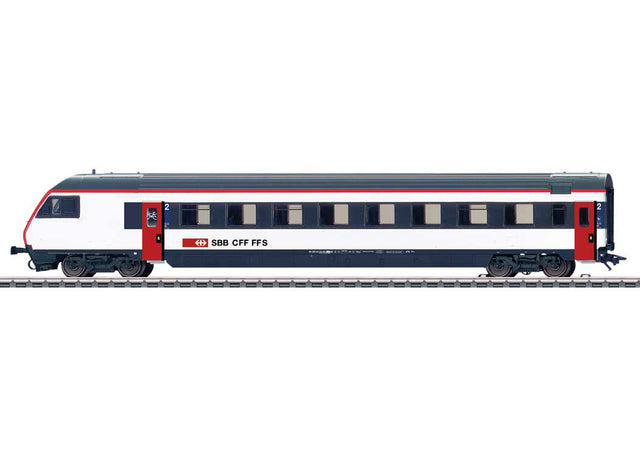 Mark IV Type Bt 2nd Class Cab Coach - 3-Rail - Ready to Run -- Swiss Federal Railways SBB (Era VI, white, black, red)