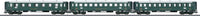 Swiss Era II Passenger 3-Car Set - 3-Rail - Ready to Run -- SBB/CFF/FFS Swiss Federal Railways (Era II, green, silver)