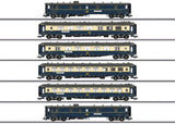 Edelweiss Parlor 6-Car Set - 3-Rail - Ready to Run -- Wagons-Lits CIWL (Era II 1937, blue, ivory)-1