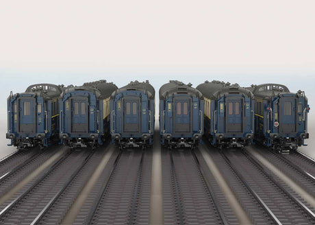 Edelweiss Parlor 6-Car Set - 3-Rail - Ready to Run -- Wagons-Lits CIWL (Era II 1937, blue, ivory)-2