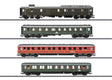 Type ABC4u, WLAB4u(e), BC4uwe 3-Car D 74 3-Car Set- 3-Rail - Ready to Run -- German Federal Railroad DB (Era III 1955, 2 green & 1 red cars)-1