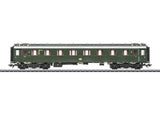 Type B4uwe 2nd Class Compartment Car - 3-Rail - Ready to Run -- German Federal Railroad DB (Era IIIb, green, silver)-1
