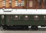 Type B4uwe 2nd Class Compartment Car - 3-Rail - Ready to Run -- German Federal Railroad DB (Era IIIb, green, silver)-2