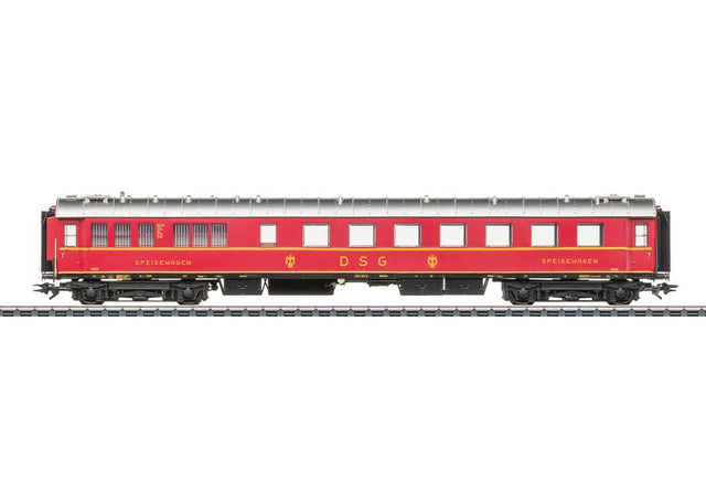 Type WR4u(e) Diner- 3-Rail - Ready to Run -- German Federal Railroad DB (Era IIIb, red, silver)