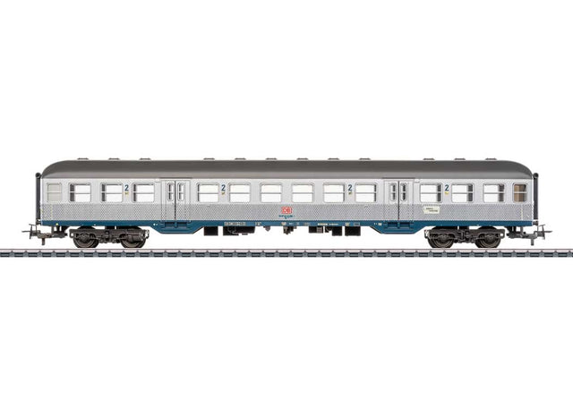 Type Bn 719 2nd Class Silberling/Silver Coin Car- 3-Rail - Ready to Run -- German Railroad DB AG (Era V, silver)
