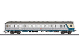 Type BDnrzf 740 2nd Class Silberling/Silver Coin Cab Car- 3-Rail - Ready to Ru -- German Railroad DB AG (Era V, silver, blue, ivory)-1