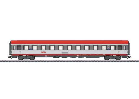 Type Bmz 2nd Class Coach - 3-Rail - Ready to Run -- Austrian Federal Railways OBB (Era VI 2012, white, red, gray)