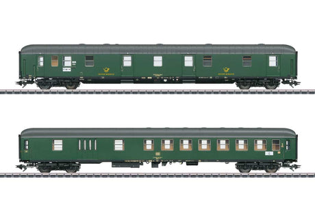 Type mr-a Postal & Type Bdums 273 Combine Set - 3-Rail - Ready to Run -- German Federal Railroad DB #042 206-3 (Era IV 1978 green, gray)