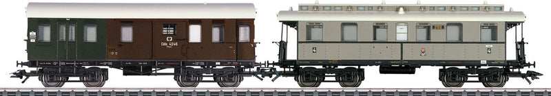 Branch Line 4th Class & Baggage 2-Car Set #1 - 3-Rail - Ready to Run -- Royal Prussian Railroad Administration KPEV (Era I 1916)