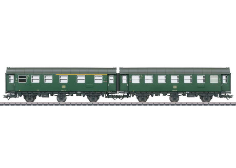 Type AB3yge 1/2nd Class, Type B3yge 2-Unit Rebuild Set - 3-Rail - Ready to R -- German Federal Railroad DB (Era III 1965, green, gray)