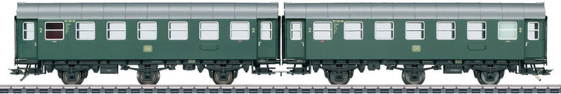 Type B3ygeb 2-Unit Passenger Car Set - 3-Rail Ready to Run -- German Federal Railroad DB (Era IV 1962, green, gray)