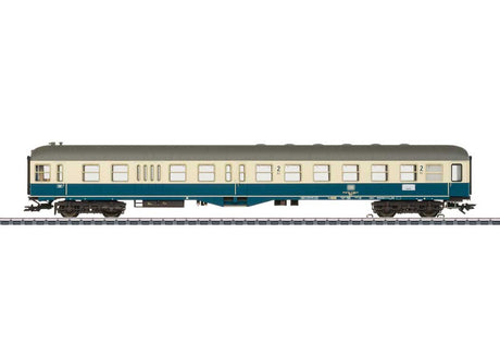 Type BDylf 457 2nd Class Cab Control Car - 3-Rail - Ready to Run -- German Federal Railroad DB (Era IV 1980, ocean blue, ivory, gray)