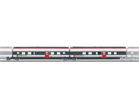 Type B & Type C 2nd Class Add-On for Giruno Train Set - 3-Rail - Ready to Run -- Swiss Federal Railways SBB RABe #501 022 (Era VI 2024, white, black, red)