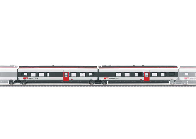 Type B & Type C 2nd Class Add-On for Giruno Train Set - 3-Rail - Ready to Run -- Swiss Federal Railways SBB RABe #501 022 (Era VI 2024, white, black, red)