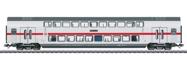IC2 Type DBpza 682.2 Bi-Level 2nd Class Coach - 3-Rail - Ready to Run -- German Railroad DB AG (Era VI 2020, white, gray, red)-1
