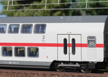 IC2 Type DBpza 682.2 Bi-Level 2nd Class Coach - 3-Rail - Ready to Run -- German Railroad DB AG (Era VI 2020, white, gray, red)-2