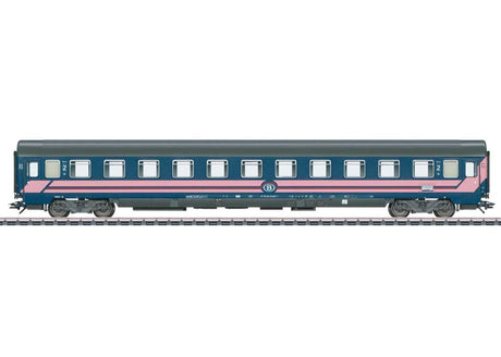 EC 90 Vauban Type BI6 2nd Class Slumbercoach - 3-Rail - Ready to Run -- Belgian State Railways SNCB/NMBS (Era V 2000s, blue, gray, pink)
