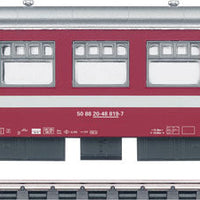 4-Car M2 Series Commuter Set w/Baggage-Cab Car - 3-Rail - Ready to Run -- Belgian State Railroad SNCB/NMBS (Era V, red, gray, white)