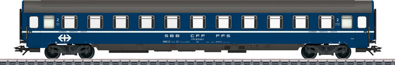 Eurofima Slumbercoach - 3-Rail - Ready to Run -- Swiss Federal Railways SBB/CFF/FFS (Era IV 1979; blue, black)