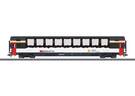 Type Apm 1st Class Panorama Car - 3-Rail - Ready to Run -- Swiss Federal Railways SBB/CFF/FFS (Era VI 2025, black, white, red)