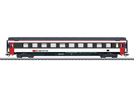 Type Bpm 2090 2nd Class - 3-Rail - Ready to Run -- Swiss Federal Railways SBB/CFF/FFS #2 (Era VI 2022, black, white, red)