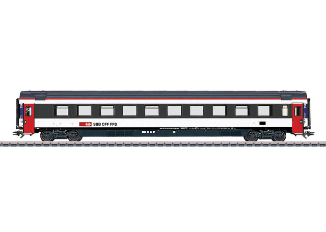 Type Bpm 2090 2nd Class - 3-Rail - Ready to Run -- Swiss Federal Railways SBB/CFF/FFS #2 (Era VI 2022, black, white, red)