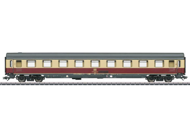 Type Avmz 111 1st Class Compartment Car - 3-Rail - Ready to Run -- German Federal Railroad DB (Era IV 1980, red, beige, gray)