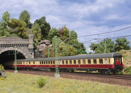 Type Apmz 121 1st Class Coach - 3-Rail - Ready to Run -- German Federal Railroad DB (Era IV 1980, red, beige, gray)-2