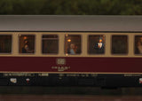 Type Apumh 121 1st Class Coach - 3-Rail - Ready to Run -- German Federal Railroad DB (Era IV 1975, red, beige, silver)-2