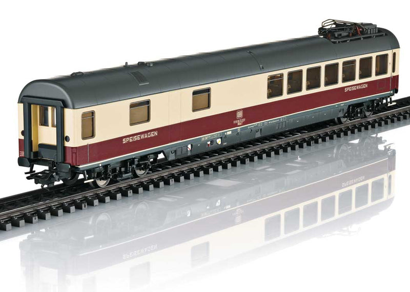 Type WRumz 135 Diner - 3-Rail - Ready to Run -- German Federal Railroad DB (Era IV 1973, red, ivory, silver)-1