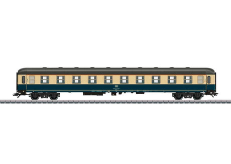 Type Am 203 1st Class Compartment Car - 3-Rail - Ready to Run -- German Federal Railroad DB (Era IV 1980, Ocean Blue, ivory)