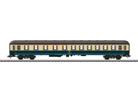 Type ABm 225 2nd Class Coach - 3-Rail - Ready to Run -- German Federal Railroad DB (Era IV 1980, Ocean Blue, ivory)