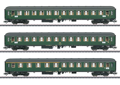 Class UIC-X, Type Bm234 2nd Class & Abm 225 1/2 Class 3-Car Set - 3-Rail - R -- German Federal Railroad DB (Era IV 1978, green, gray)