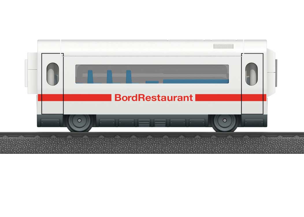 ICE 3 Add-On Passenger Car for My World Battery Train Sets -- German Railway DB AG (white, red)