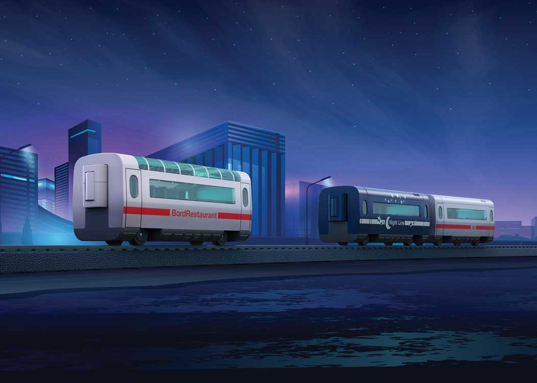 High-Speed Train Diner for Battery-Powered Sets - Ready to Run - My World -- German Railroad DB AG InterCity Express (white, red)-6