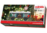 Gondola with Lights - 3-Rail - Ready to Run - Start-Up -- Christmas (Boxcar red with Graphics)-2